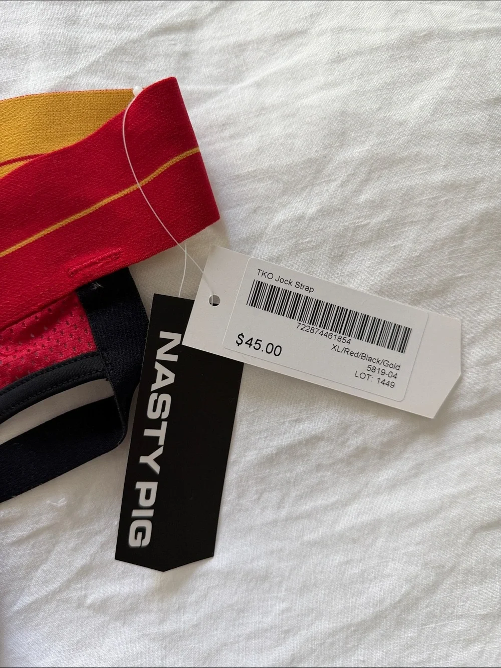 Nasty Pig Red and Gold Athletic Jock